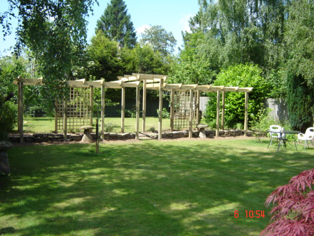 Handmade Pergola with Trellis panels all wood pressure treated Claverdon