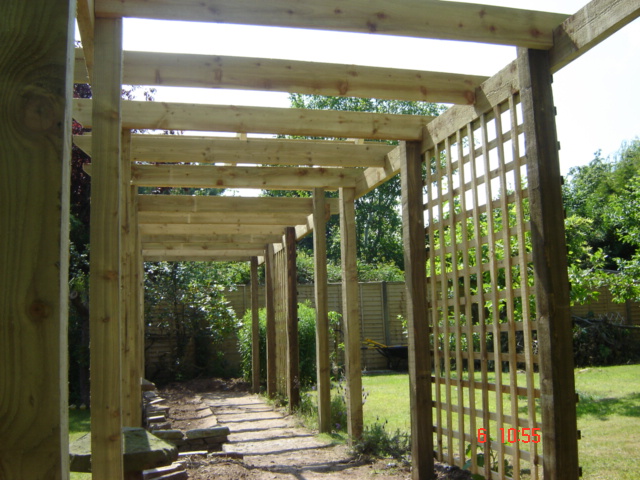 Pergola made by hand to customers design Rugby
