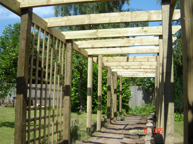 Customers design hand made by GWF Services pressure treated wood